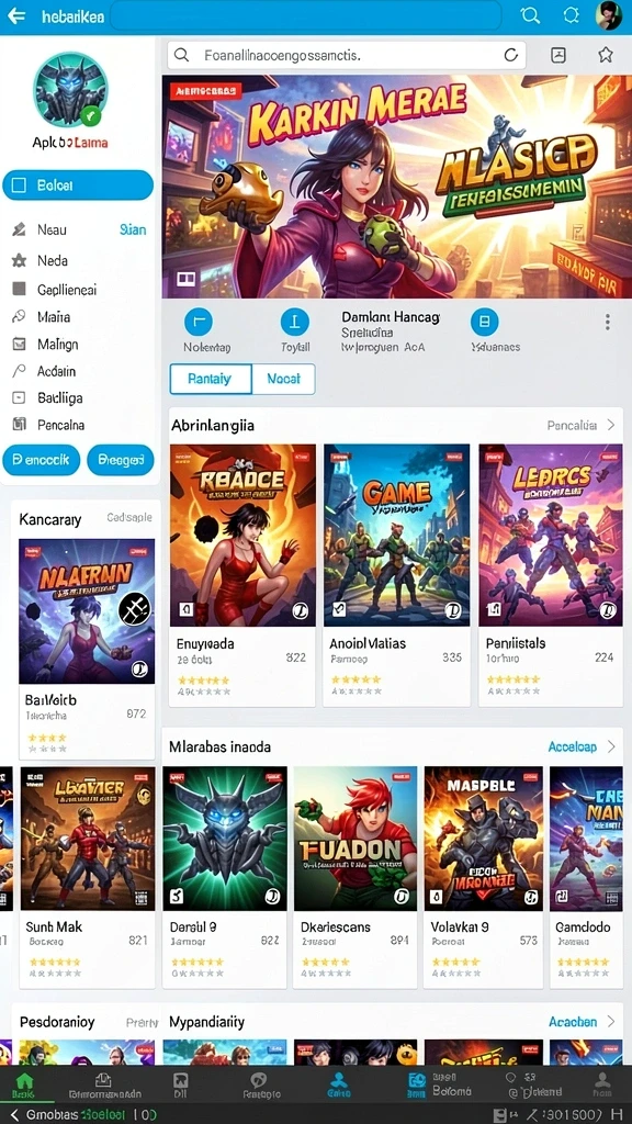Skrinsut yang memperlihatkan lingkungan permainan yang menakjubkan.