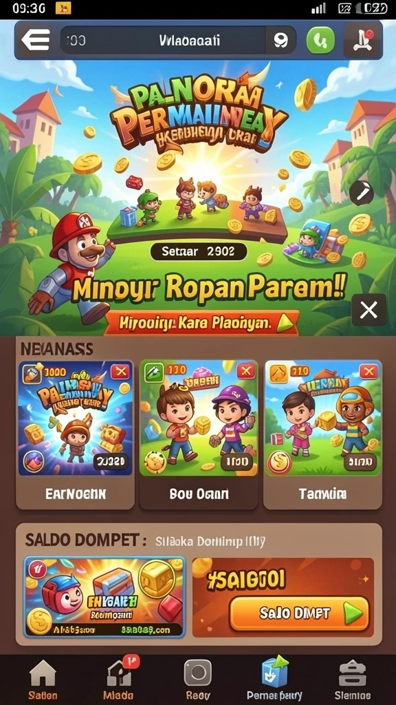 Screenshot menunjukkan antarmuka utama permainan DEWASLOT99.