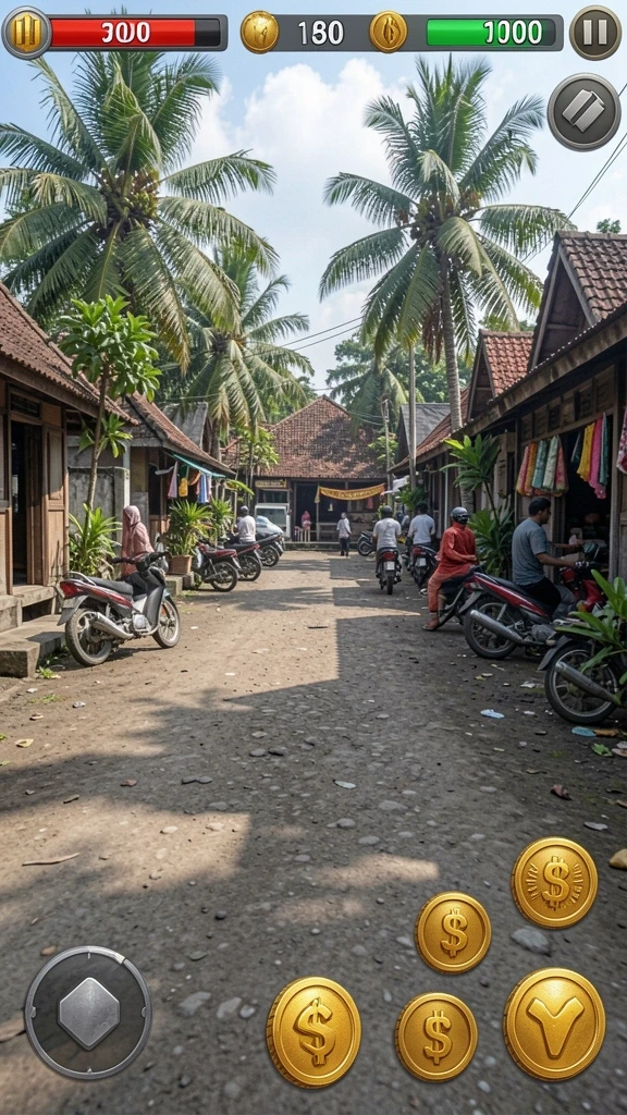 Tampilan permainan yang menarik dan penuh warna.