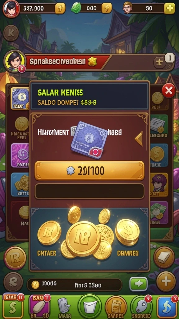 Tampilan utama aplikasi dengan pilihan permainan togel.