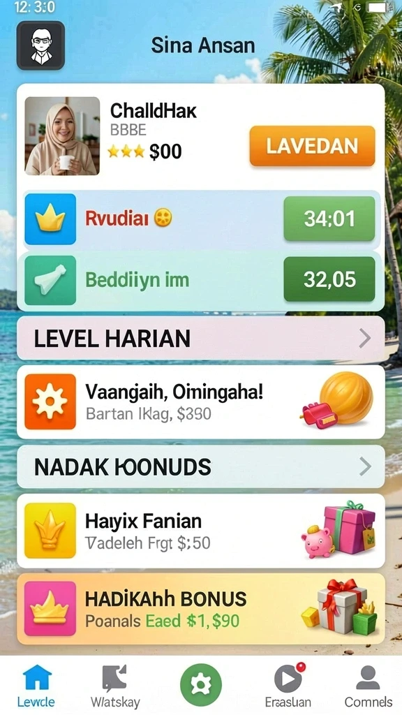Tampilan awal yang menarik dan ramah pengguna.