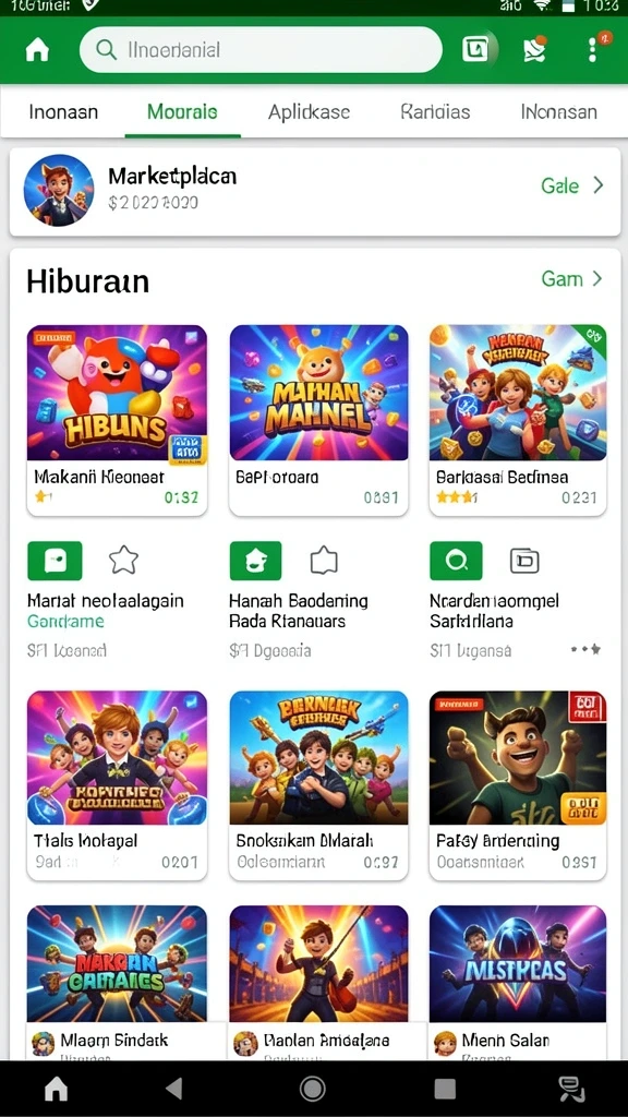 Berbagai pilihan permainan menarik dan seru.