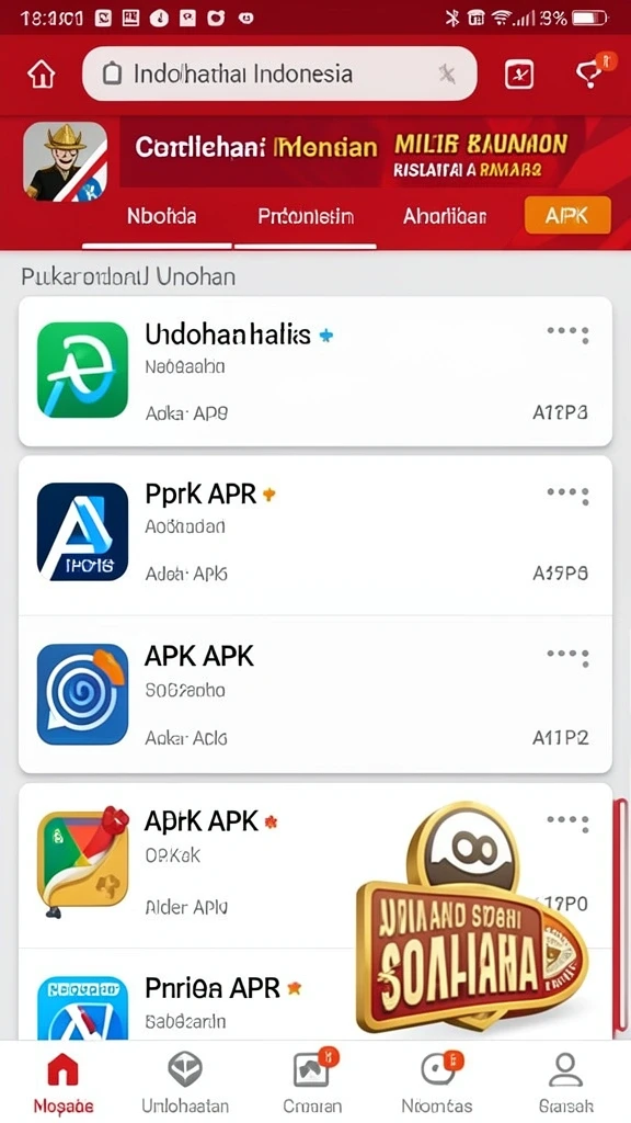 Tampilan karakter lucu dan imut.