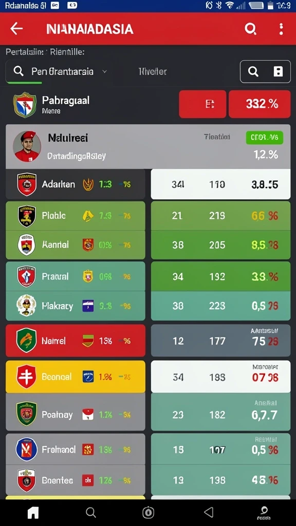 Statistik pemain yang lengkap dan terperinci.
