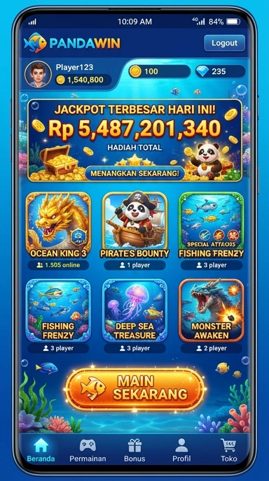 pandawin — layar beranda